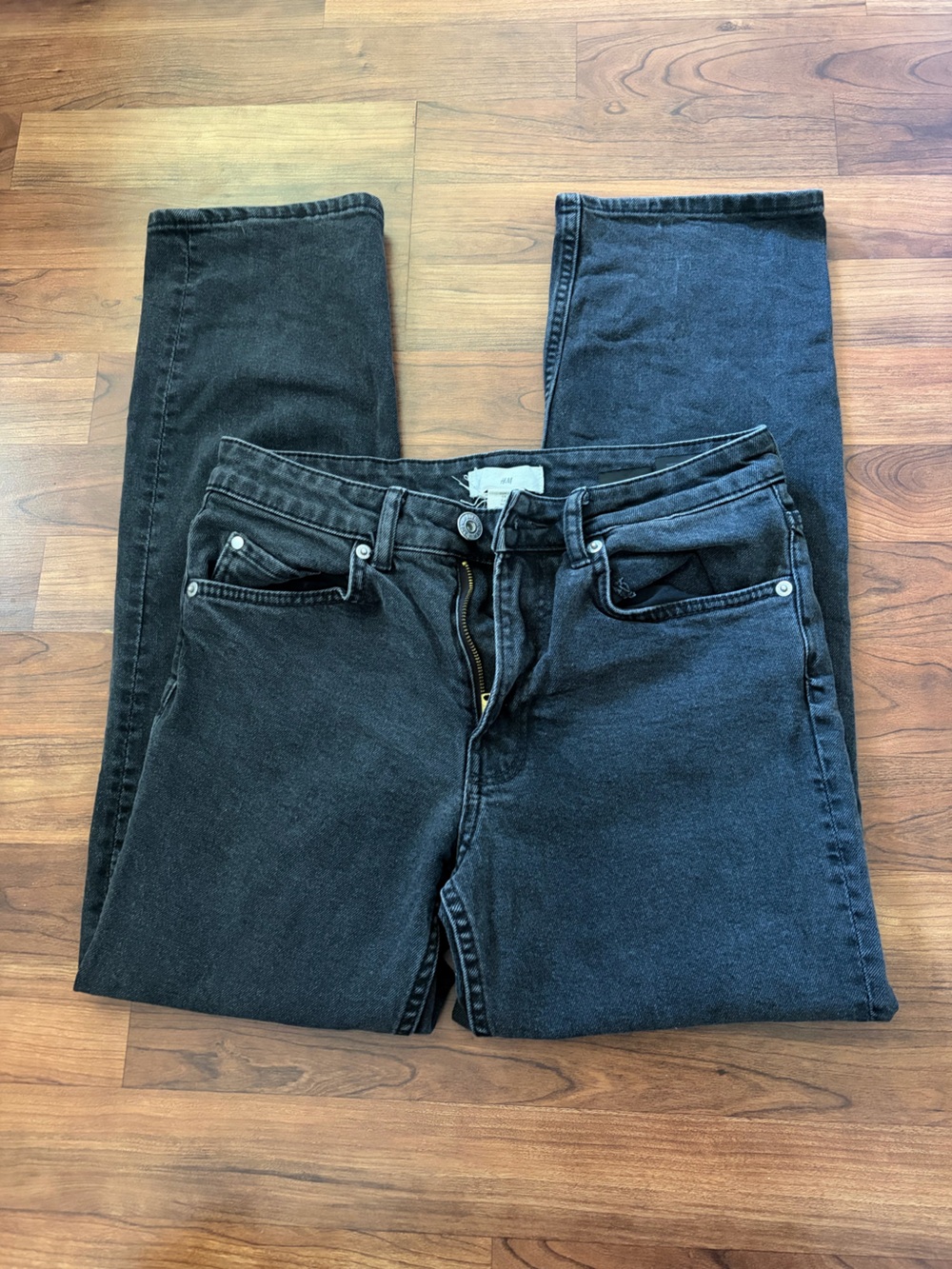 H&M Women's Black Straight-Leg Jeans